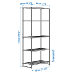 Книжный шкаф - JOSTEIN IKEA/ ЙОСТЕЙН ИКЕА,  180х61 см, белый