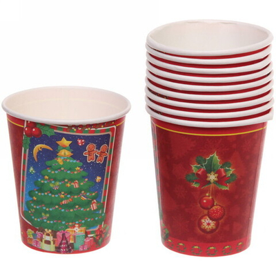 Стакан бумажный 0,2л в наборе 10 шт «Новогодняя открытка»