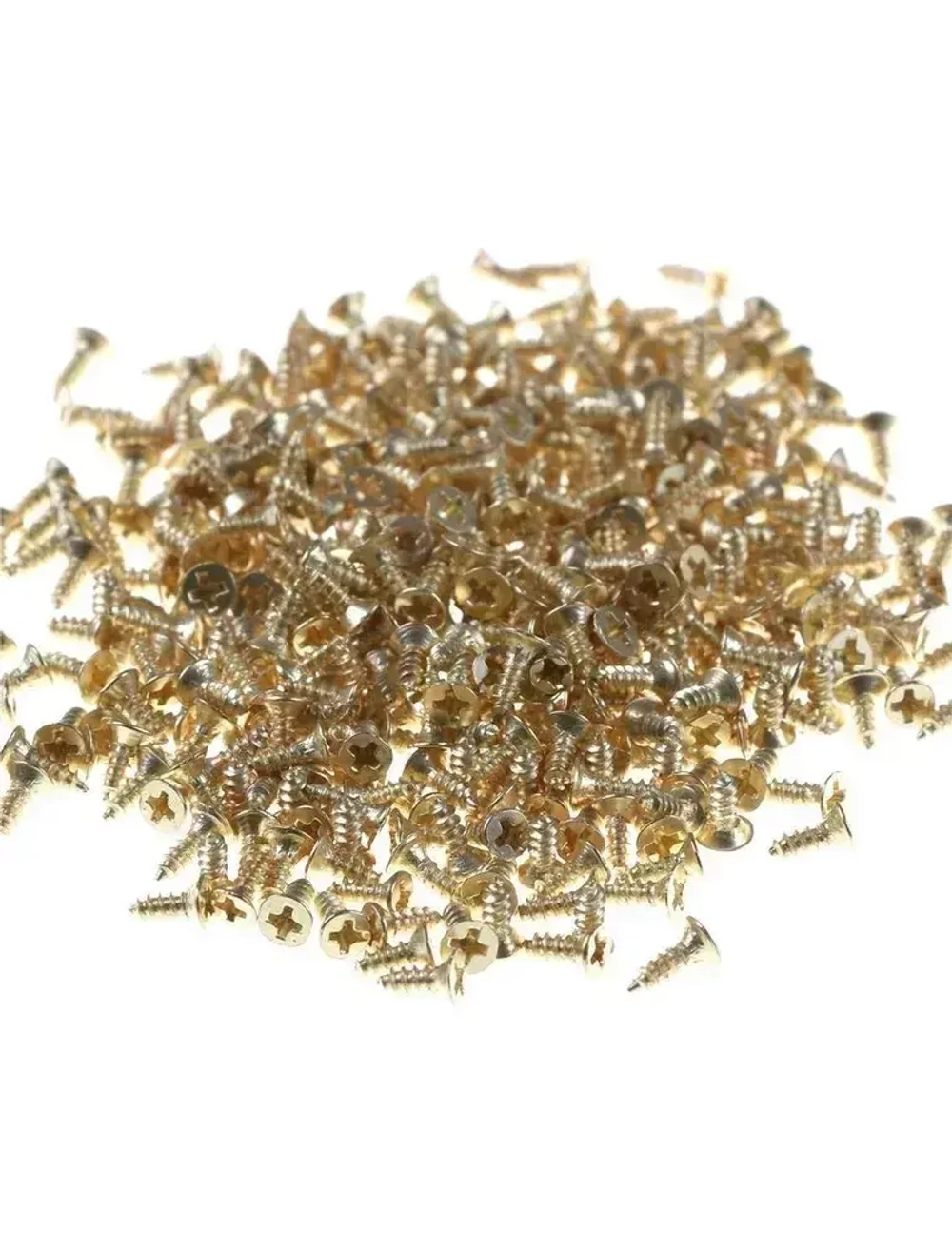 Саморезы по дереву золотые 2.5х8 мм декоративные с потайной головкой 100 шт, шурупы для шкатулки