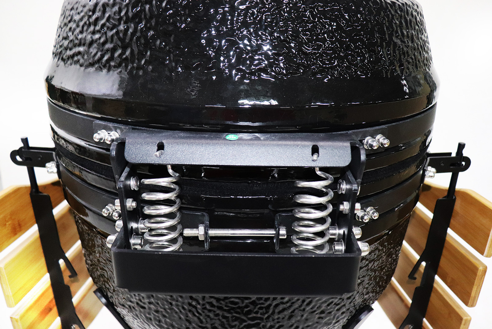 Керамический гриль-барбекю 22 дюйма (черный) (56 см)