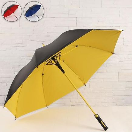 Зонт - трость полуавтоматический, 8 спиц, R = 60 см, цвет МИКС