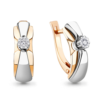 941896к Серьги из Золота с бриллиантами из коллекции "Mon Amour"