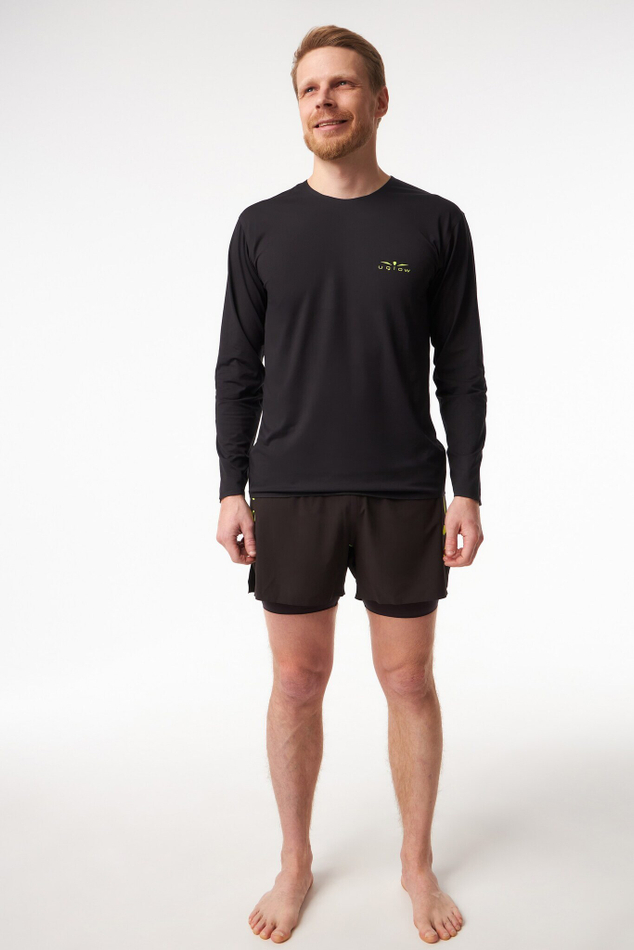 ЛОНГСЛИВ УТЕПЛЕННЫЙ МУЖСКОЙ BASE LAYER TEE LS | BLACK YELLOW