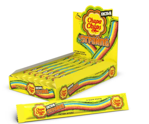 ЧУПА ЧУПС мармелад Кислый страйпс 10 г