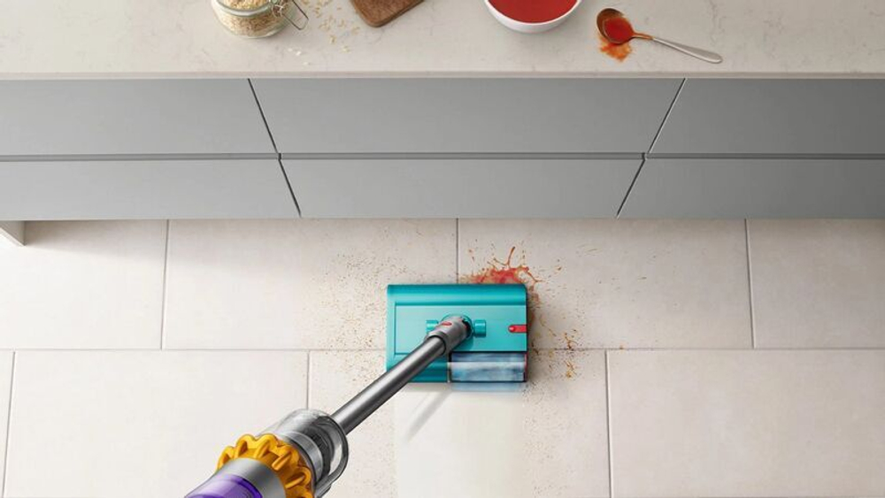 Моющий пылесос Dyson V15S Detect Submarine SV47, жёлтый/никель (Yellow/Nickel)