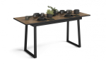 Обеденный стол ЛОФТ Slide NEW Крафт табачный, Чёрный (снят с продажи)