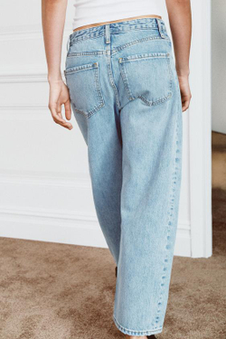 ZARA ДЖИНСЫ ZW COLLECTION ANKLE RELAXED СО СРЕДНЕЙ ПОСАДКОЙ, ГОЛУБОЙ