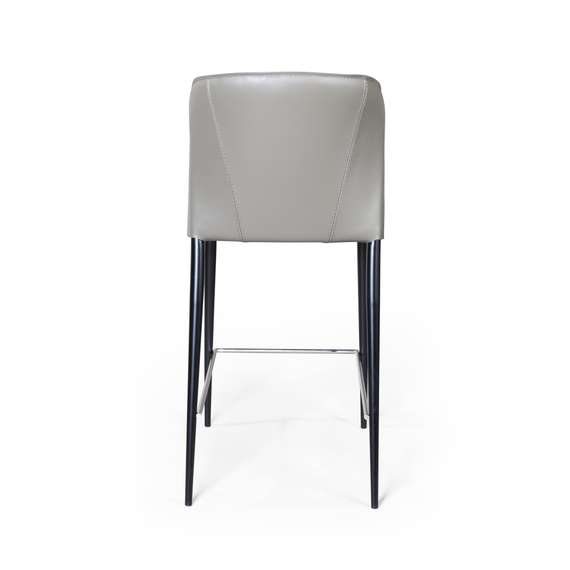 Полубарный стул Albert серо-коричневая кожа