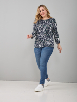 Лонгслив ЛНв-306/темносиний-пятна