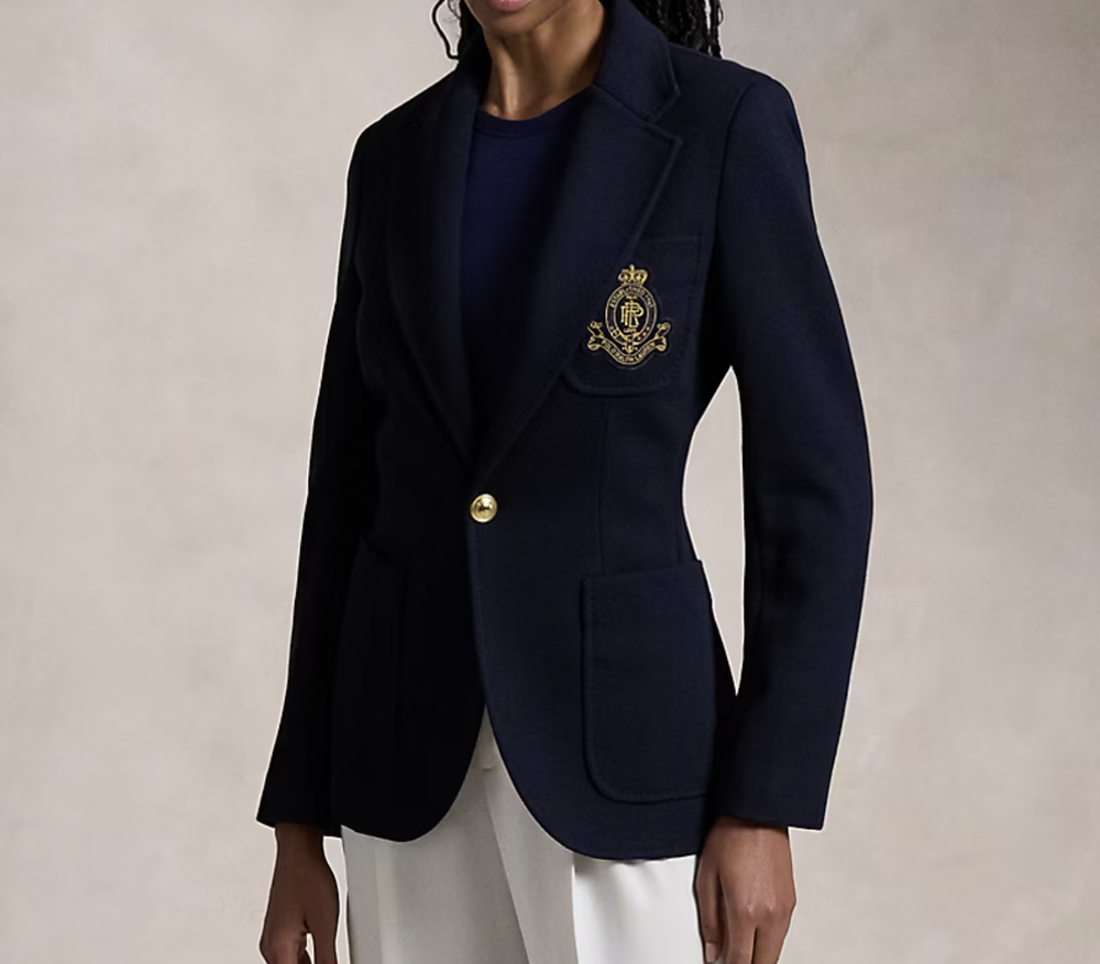 Жакет Polo Ralph Lauren Logo-Crest Knit – тёмно-синий, с гербом
