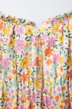 ZARA ПЛАТЬЕ С ЦВЕТОЧНЫМ ПРИНТОМ, РАЗНОЦВЕТНЫЙ