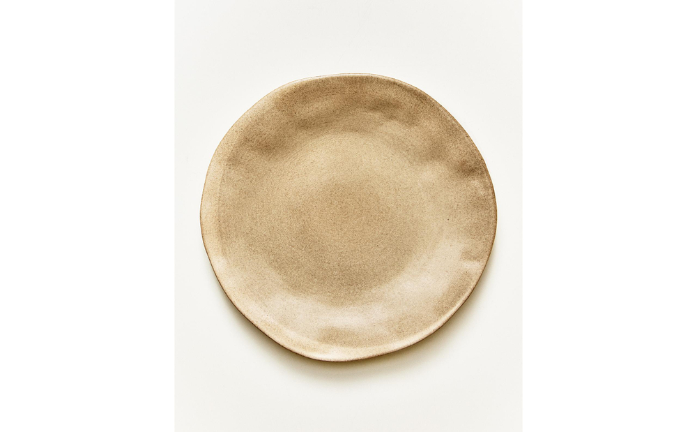Zara Home тарелка десертная из каменной керамики, цвет серый, 24 см