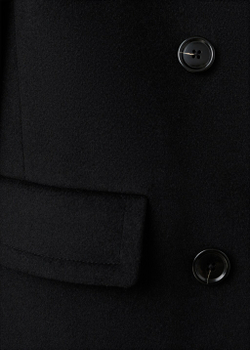 Двубортное пальто с шерстью