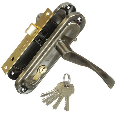 Замок врезной Avers, 0823/60-АB, ручка в комплект, цилиндровый, бронз