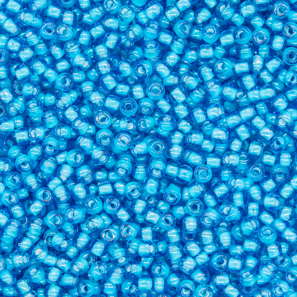 Японский бисер TOHO Round 11/0 (№931), окрашенный изнутри прозрачный