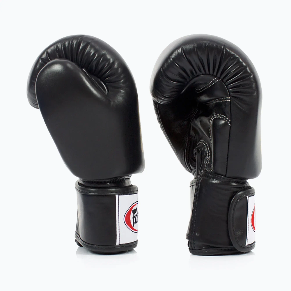 Боксёрские перчатки Fairtex Deluxe Tight-Fit чёрные