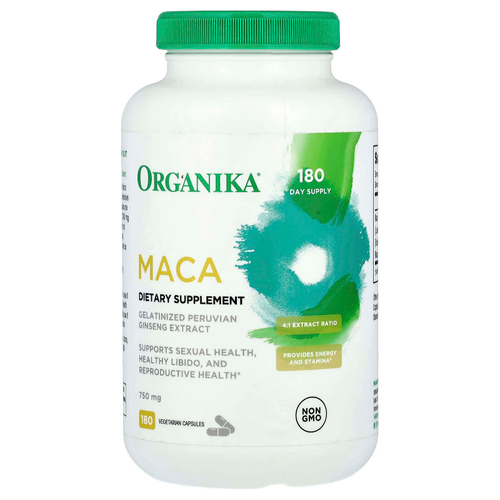 Organika, MACA, 750 mg, 180 Vegetarian Capsules