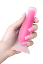 Розовая, светящаяся в темноте анальная втулка John Glow - 12,5 см. (Цвет: розовый)