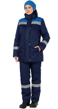 Костюм зимний женский "Тимбер РФ" брюки (синий/василек)