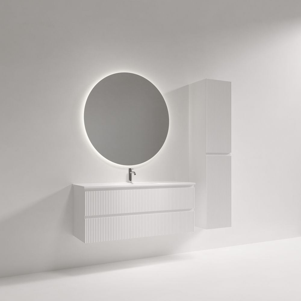 Тумба подвесная SANCOS Snob R 1195х390х500, c двумя ящиками оснащенными доводчиками, Bianco, арт.SNR120/39W