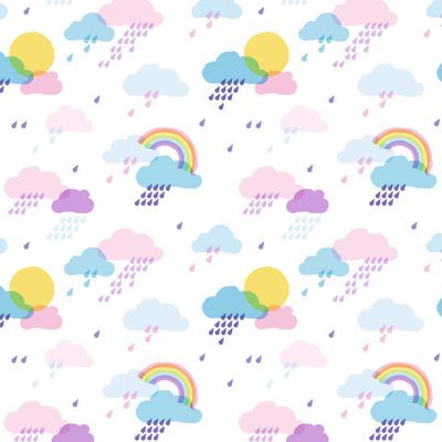 Слепой дождь с радугой