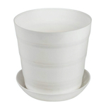 Кашпо "Классик" с поддоном 4,4 л (цвет белый)