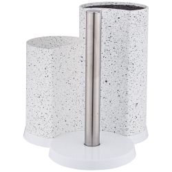 ПОДСТАВКА ДЛЯ НОЖЕЙ AGNESS УНИВЕРСАЛЬНАЯ C ДЕРЖАТЕЛЕМ ДЛЯ ПОЛОТЕНЕЦ, ВЫСОТА: 25*22*16СМ