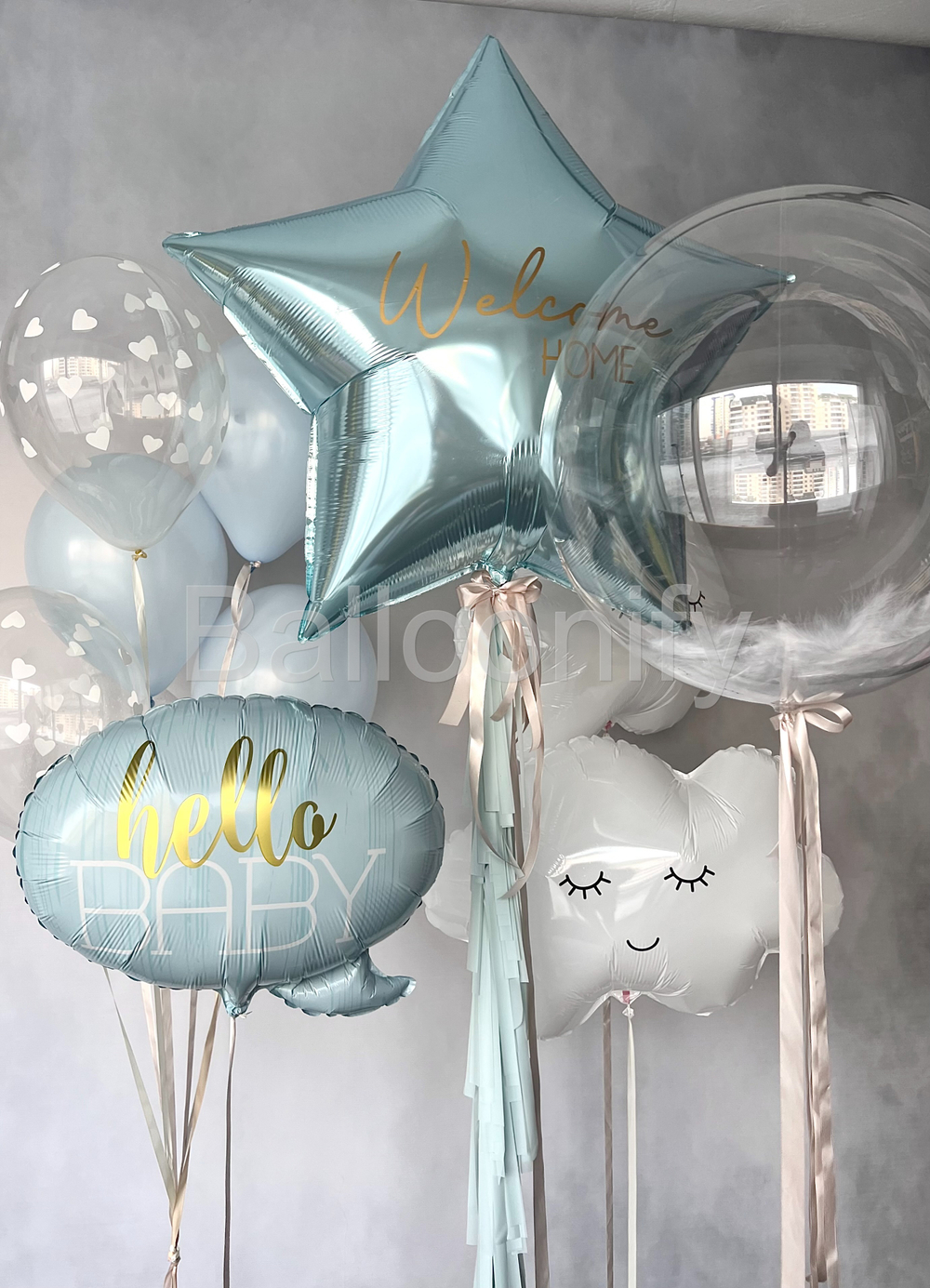 Набор шаров на выписку "Облачко" дизайн № 4