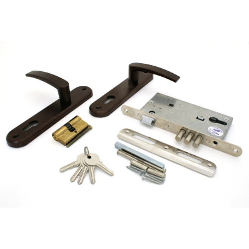 Замок врезной Рязань ЗВ 4-3  медь м/о 85мм  с/ручк. 78104 5кл./4329