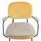Стул с подлокотниками и контрастным кантом pea, велюр, желтый/бежевый