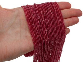 Фианиты 2мм, огранка (нить бусин)