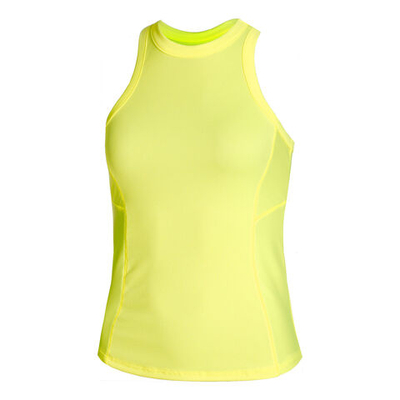 Женская теннисная майка Lucky in Love One Love Rib Tank Top Women - Neon Yellow