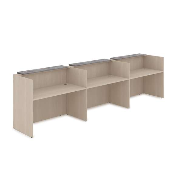 1КР-ДС.003.1 Комплект Ресепшн с фартуком ЛДСП (4264*762*1161) (с подсветкой)