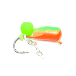 Мормышка Владимирская 478 "Гвоздик с подвесным шариком неон (Лайм) с цепочкой", 4мм, 1.6гр (15шт/уп)