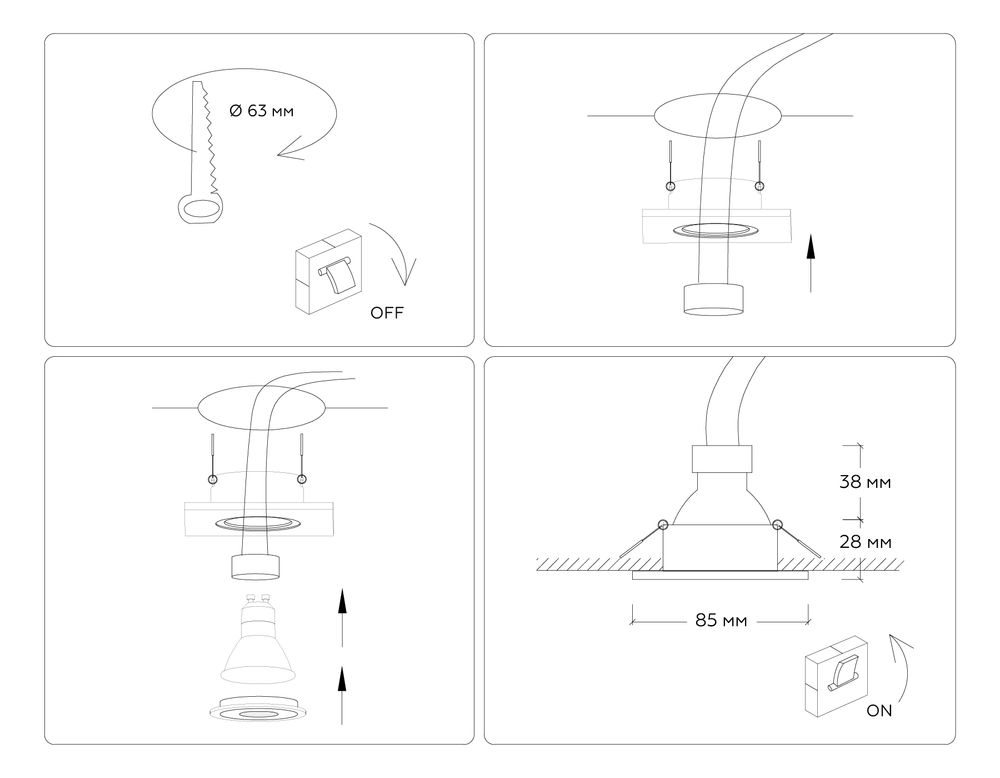 Ambrella Светильник встраиваемый Standard Tech TN102455