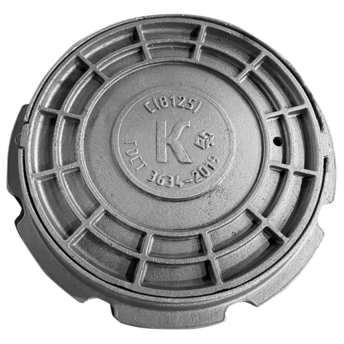 Люк ДПК чуг канализ (К) кругл С(средний) В125 m-70кг С(В125)-1-60 ГОСТ 3634