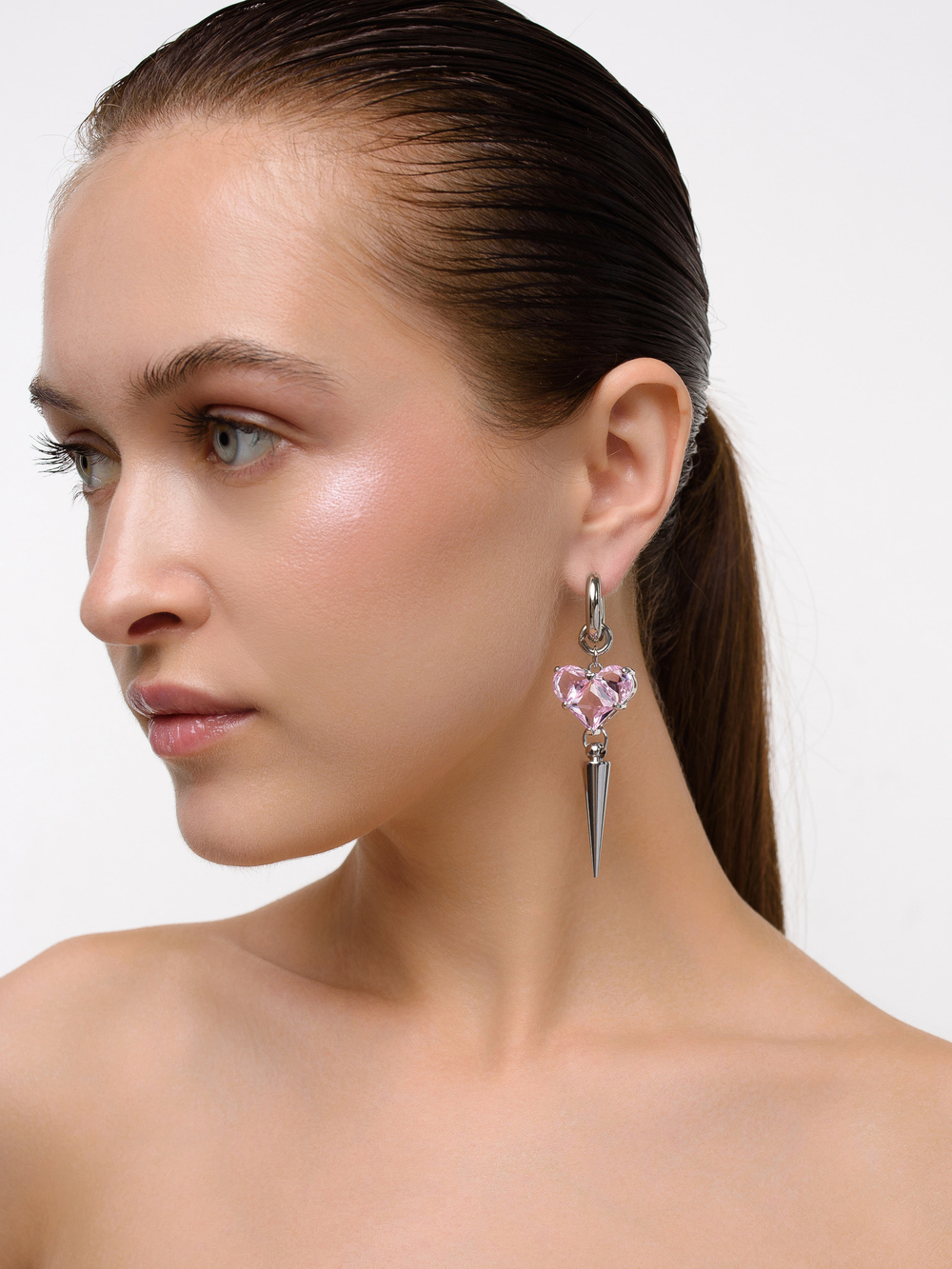 Серьги "Pink soul 4 Thorns" Silver