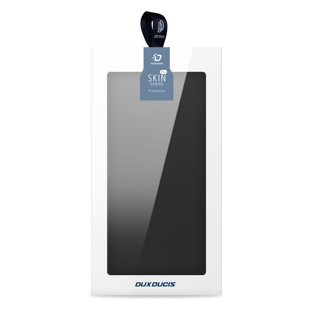 Чехол книжка из PU кожи черного цвета от Dux Ducis для Xiaomi Redmi Note 14 Pro 5G и Poco X7 5G, серия Skin Pro Series Case
