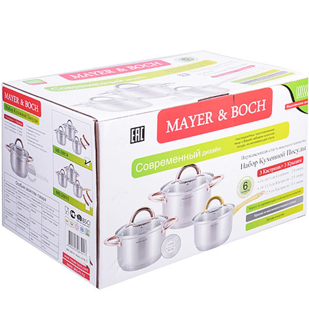 Набор кастрюль Mayer&amp;Boch 28814 6 пр.