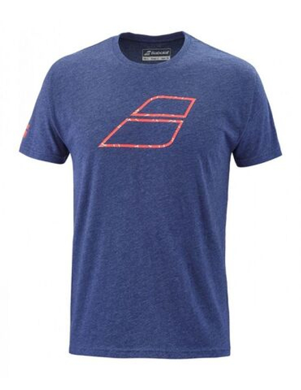 Мужская теннисная футболка Babolat Big Flag Tee Men - estate blue heather