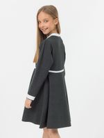 Платье для девочки в школу AT1017 темно-серый