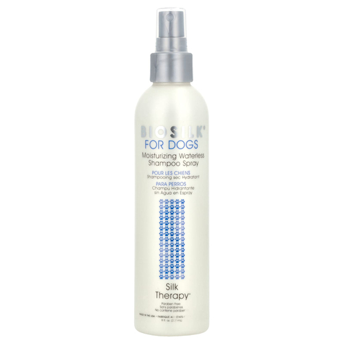 Biosilk, Silk Therapy, увлажняющий безводный шампунь-спрей для собак, 237 мл (8 жидк. унц.)
