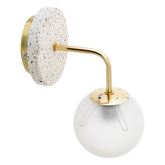 Светильник настенный skum, 32x15,5x22 см, белый/золотой