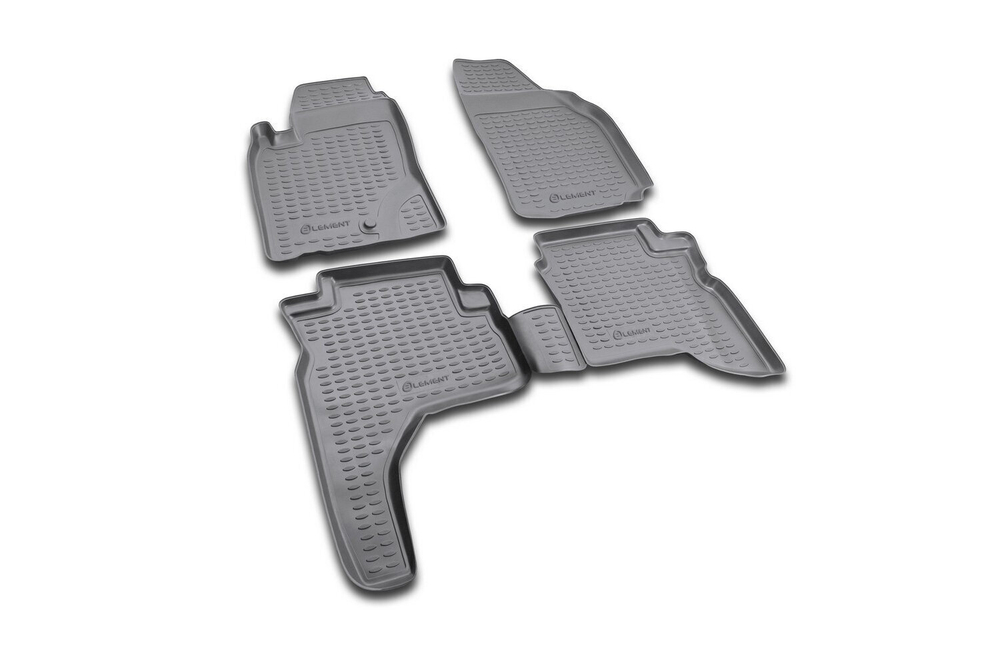 Коврики Standard, в салон MITSUBISHI Pajero Sport 1997-2008, 4 шт. (полиуретан, серые) Element.NLC.35.07.211