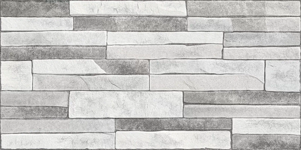 Настенная плитка Alma Ceramica TWU2550DCV17 Discover 24.9x50 микс глянцевая / рельефная под камень / под кирпич