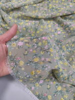 Шифон/ Желтые цветы на сер-бежевом