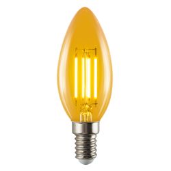 LED-C35-5W-GOLDEN-E14 GLV21GO Лампа светодиодная Vintage. Форма свеча. золотистая колба. Картон. ТМ Uniel