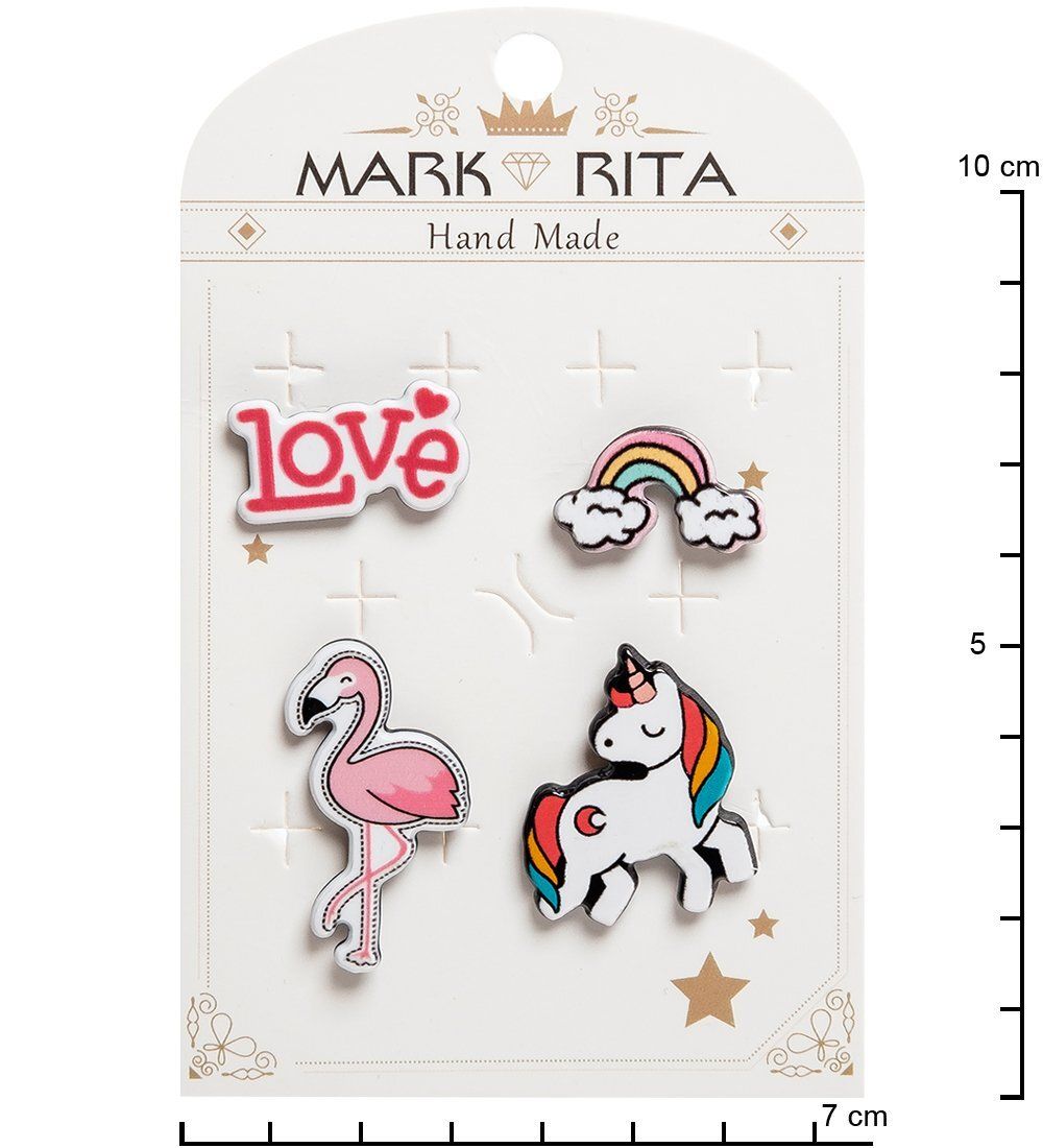 MR- 87 Н-р брошей с цанговым зажимом бабочка «Мечты» Mark Rita