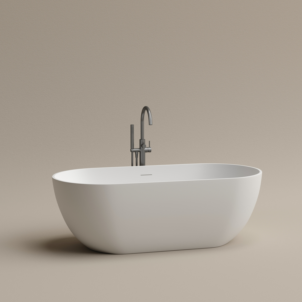 Отдельностоящая ванна Sancos Leaf 1700x800x580, белый матовый, FB20MW