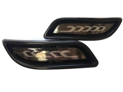 Катафот бампера Lada Priora 2 (LED) ZFT-396 PLASTIK WHITE ЧЕРНЫЙ